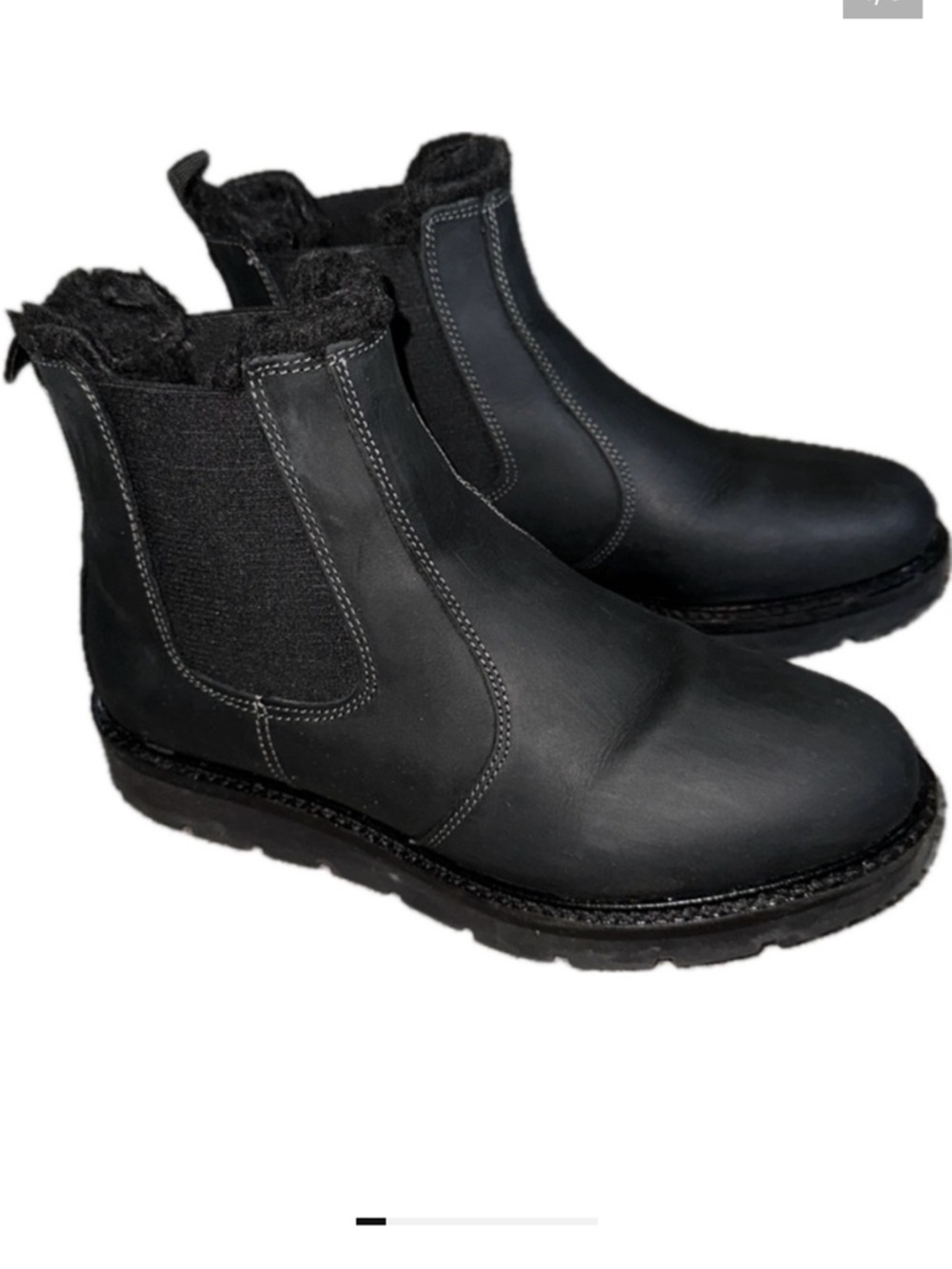 Alpine Design Ortholite Blaze Fur Trimmed Black Comfort Ankle Boots 6.5
